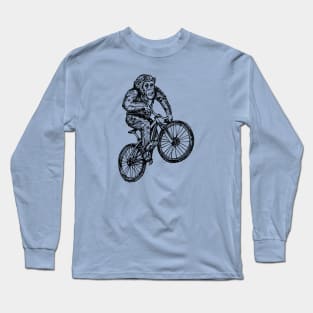 SEEMBO Chimpanzee Cycling Bicycle Bicycling Biking Riding Bike Long Sleeve T-Shirt